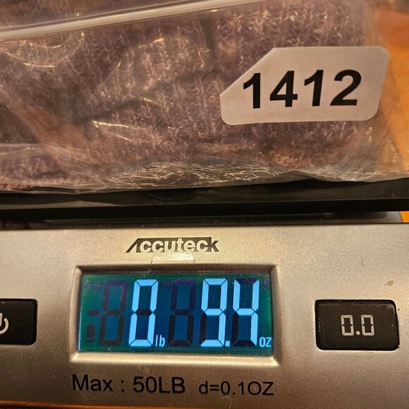 Colette Marled Knit Fringe Cowl Womens XL Purple Sweater Career career Preppy - Picture 10 of 10